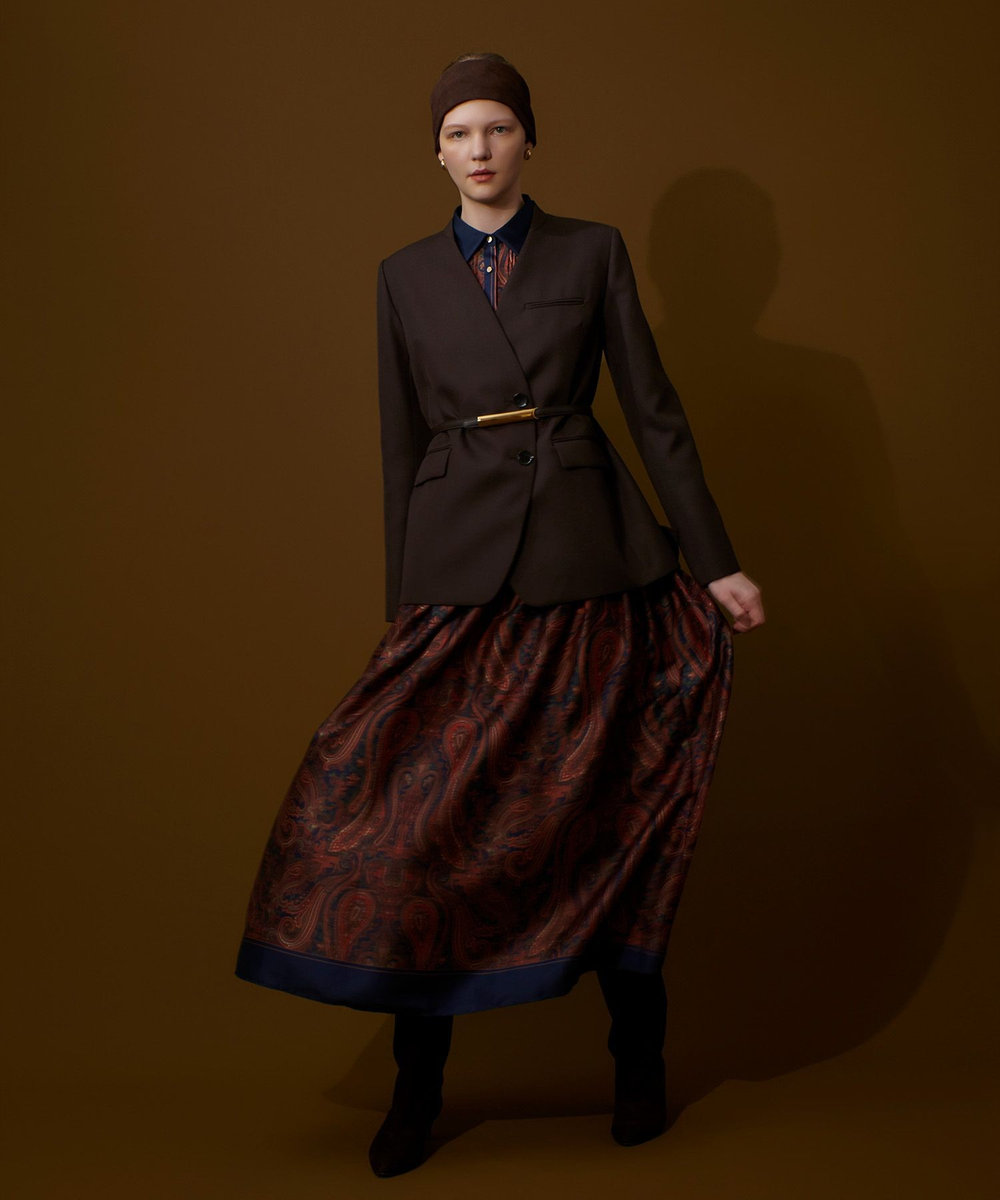 buying 【ATELIER AMBOISE(アトリエ アンボワーズ)】リバーシブルメタルバーバックルベルト ブラウン系 (88)