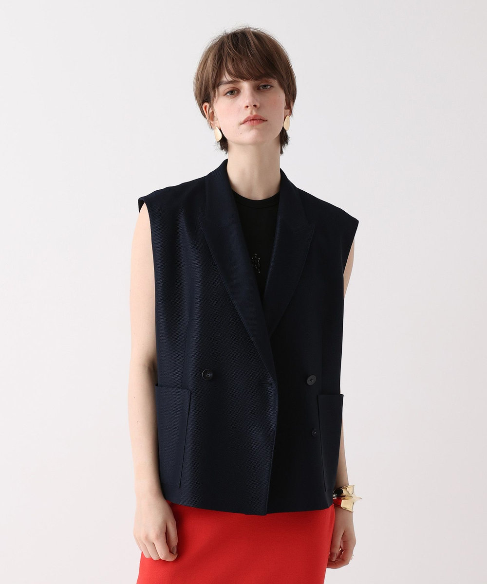 allureville エコカラミボックスジレ ネイビー (65)