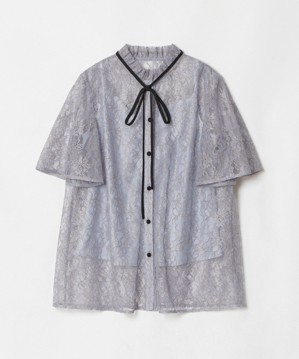 LOULOU WILLOUGHBY】レースリボンフレアスリーブブラウス|allureville