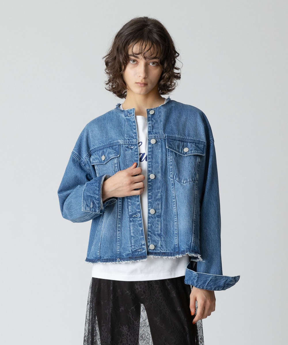 allureville デニムブルゾン ブルー (61)
