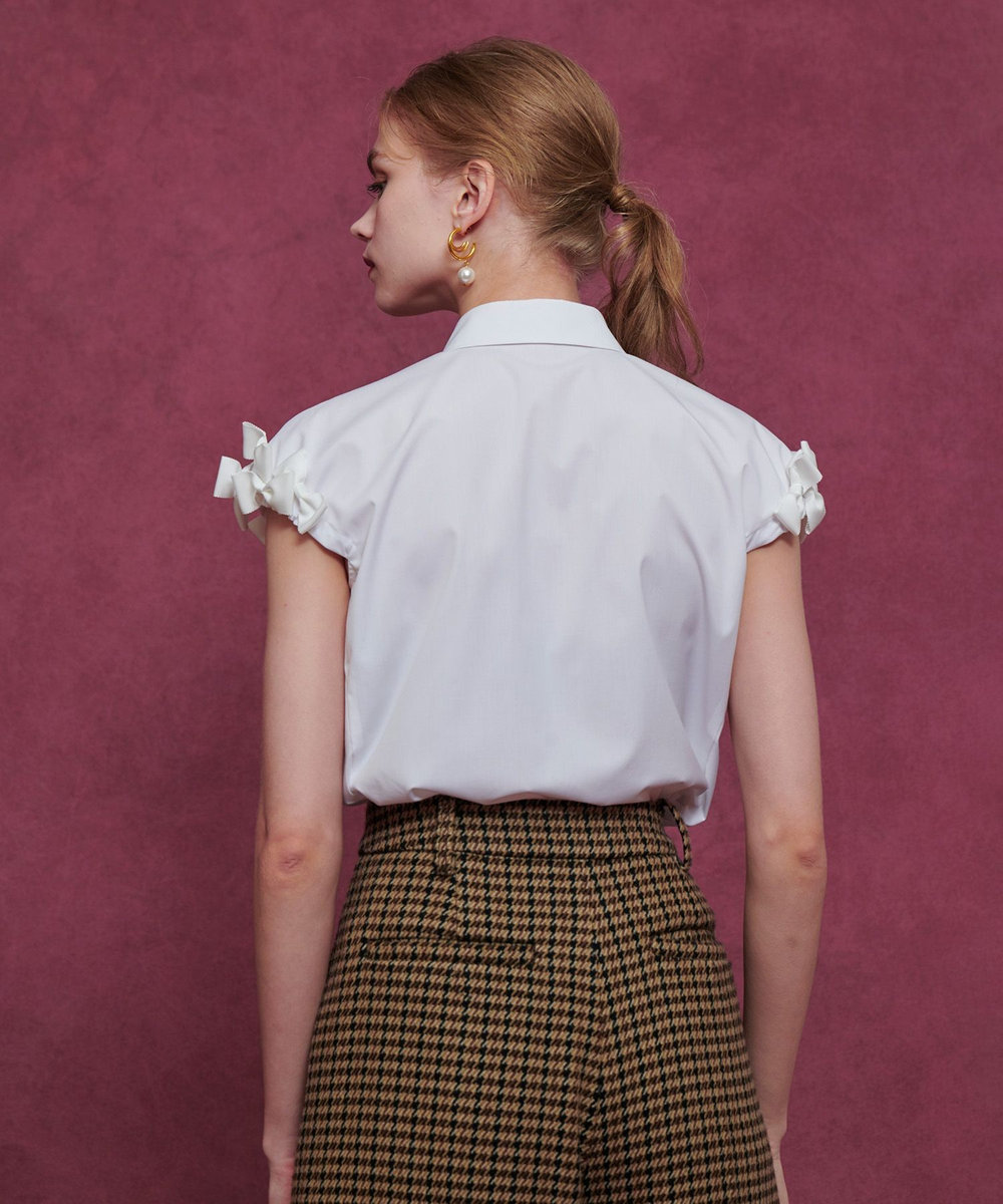 LOULOU WILLOUGHBY 【LOULOU WILLOUGHBY】メニーリボンシャツ オフホワイト (02)