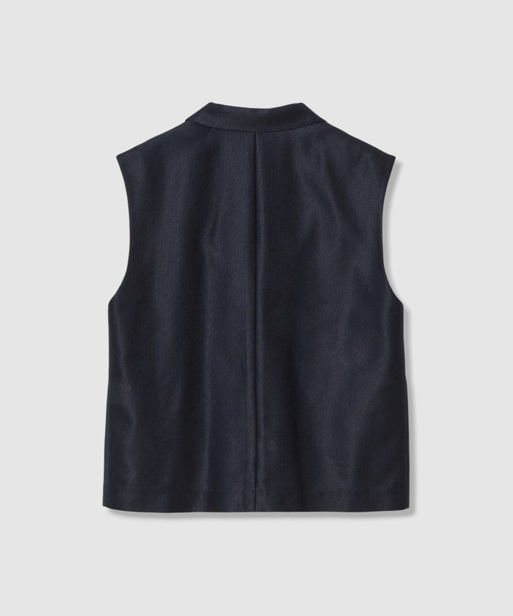 allureville エコカラミボックスジレ ネイビー (65)