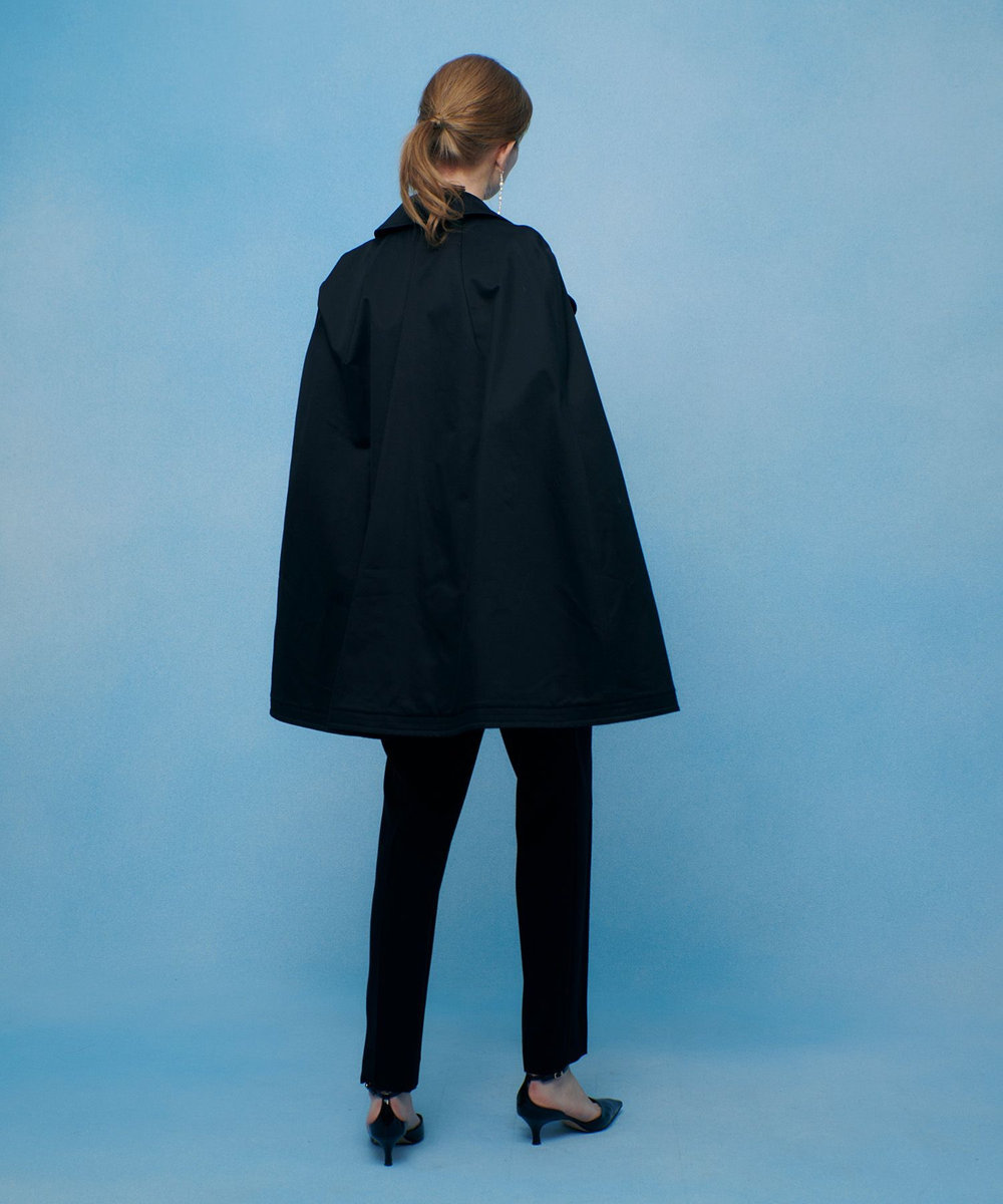 LOULOU WILLOUGHBY 【LOULOU WILLOUGHBY】トレンチケープコート ブラック (95)