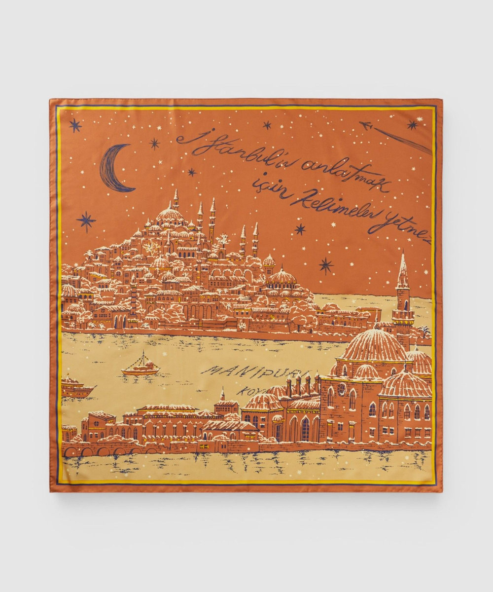buying 【manipuri(マニプリ)】88×88 SCARF オレンジ (31)