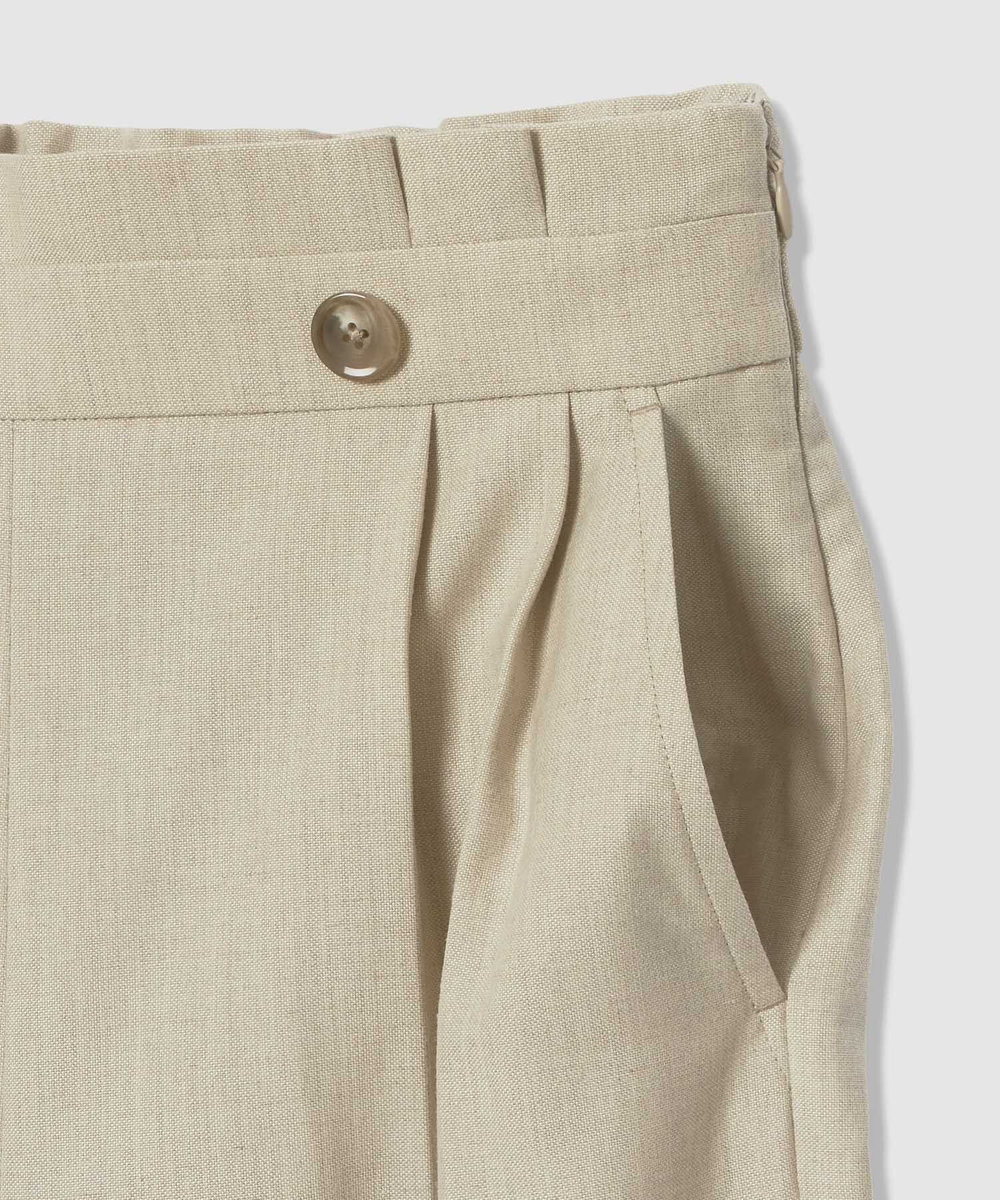 allureville ウェストタックデザインパンツ ベージュ (11)