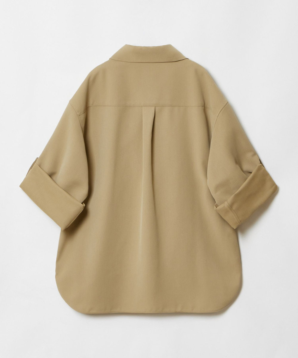 allureville CRISPYカルゼターンバックシャツ ベージュ (11)