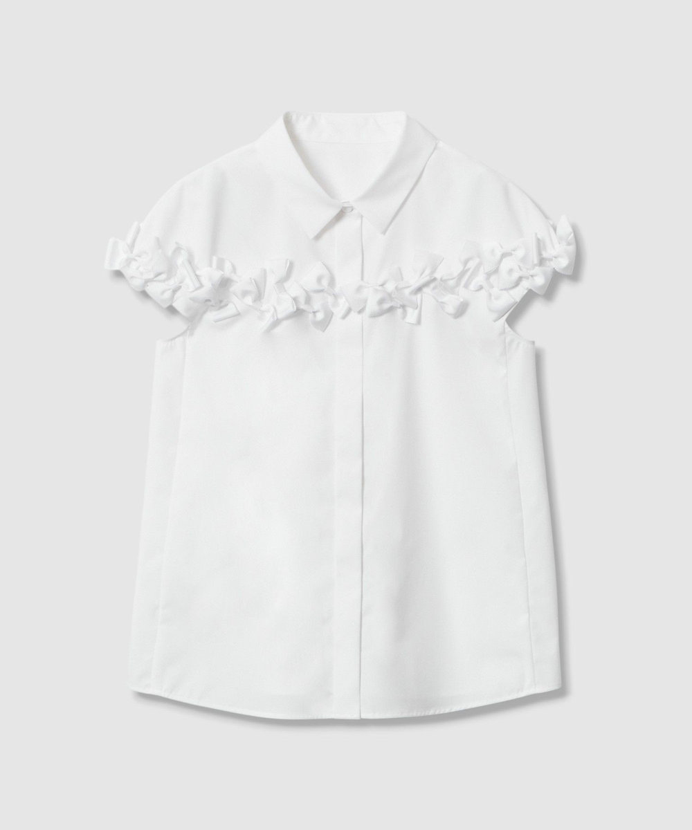 LOULOU WILLOUGHBY 【LOULOU WILLOUGHBY】メニーリボンシャツ オフホワイト (02)