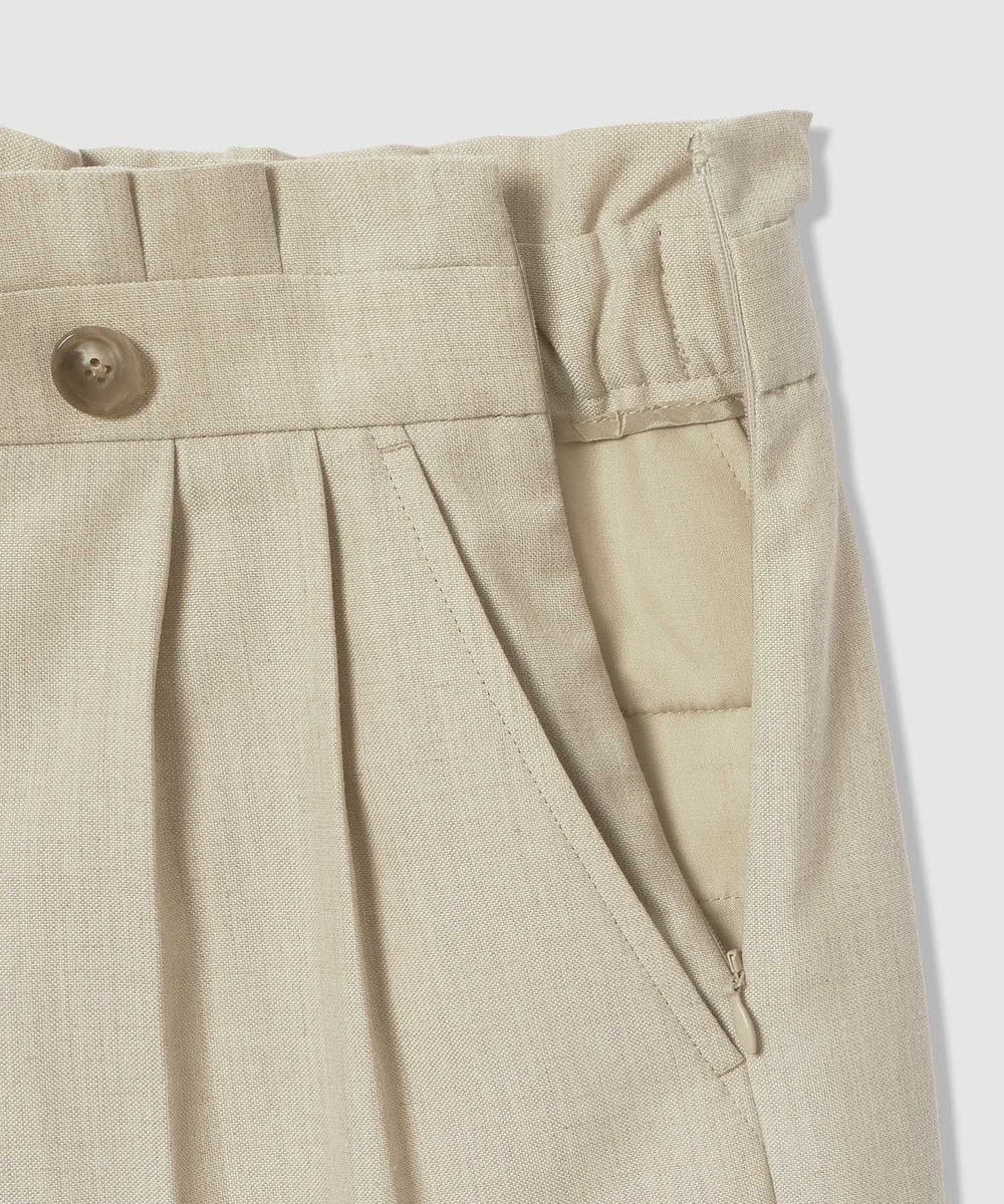 allureville ウェストタックデザインパンツ ベージュ (11)
