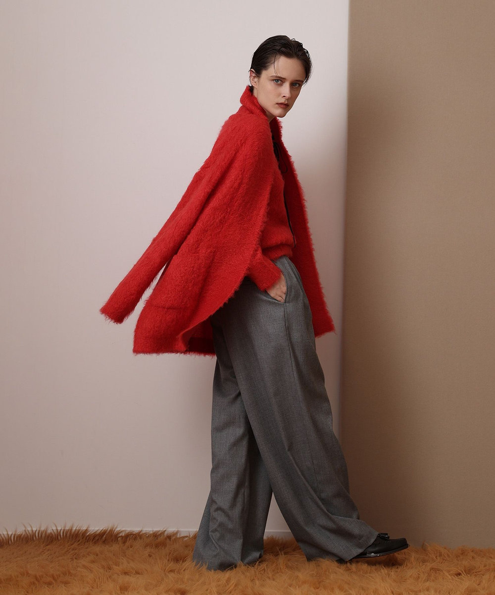 allureville ストレッチメニータックパンツ グレー (92)