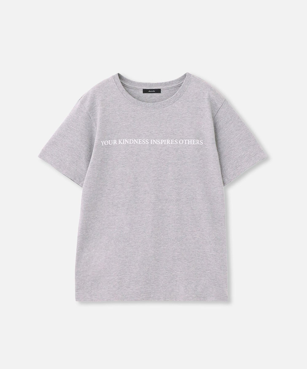 allureville コンビフォントＴシャツ グレー (92)