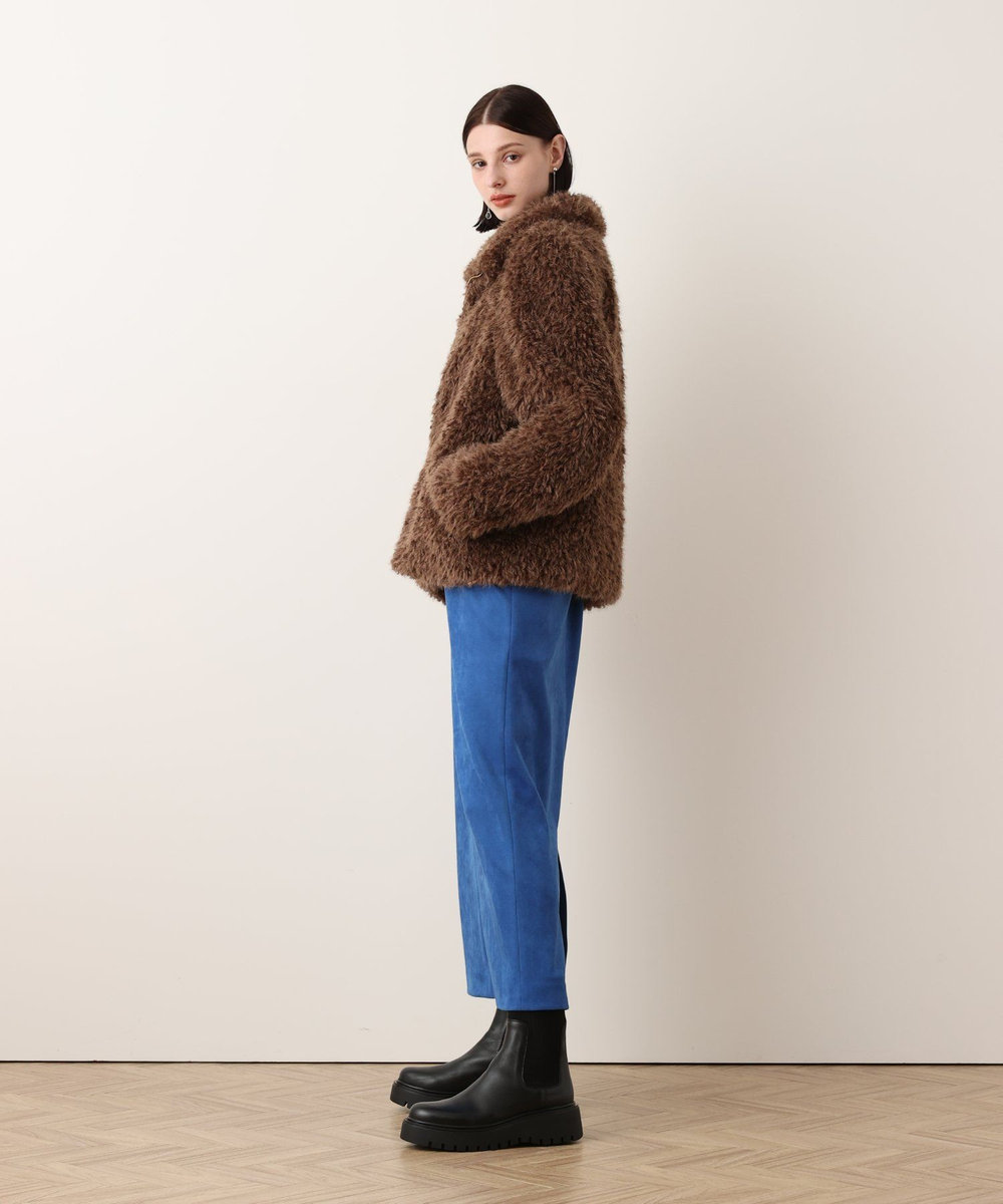 allureville フェイクスウェードサスペンダースカート ブルー (61)