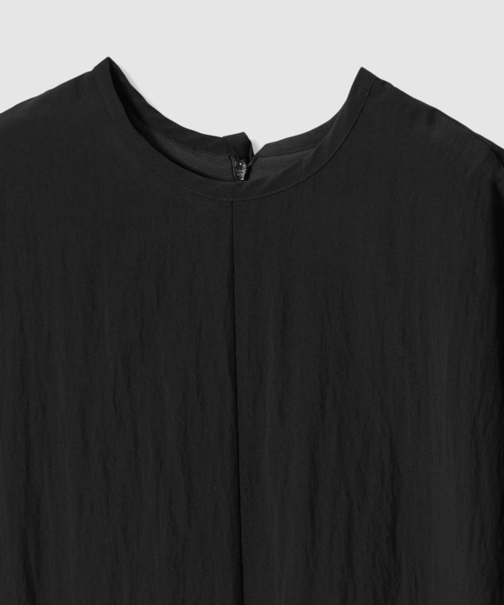 allureville 【ATELIER Line】リヨセルコクーンワンピース ブラック (95)