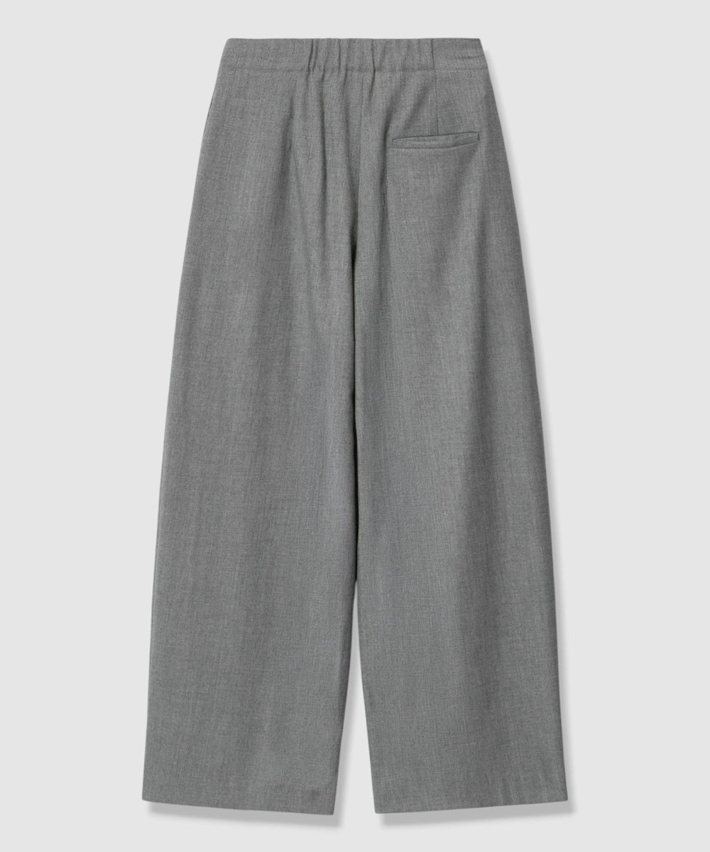 allureville ストレッチメニータックパンツ グレー (92)