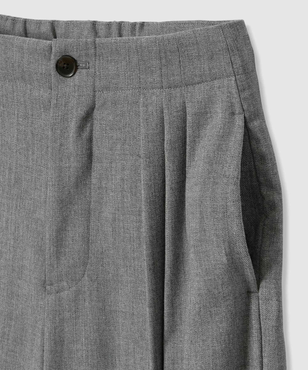allureville ストレッチメニータックパンツ グレー (92)