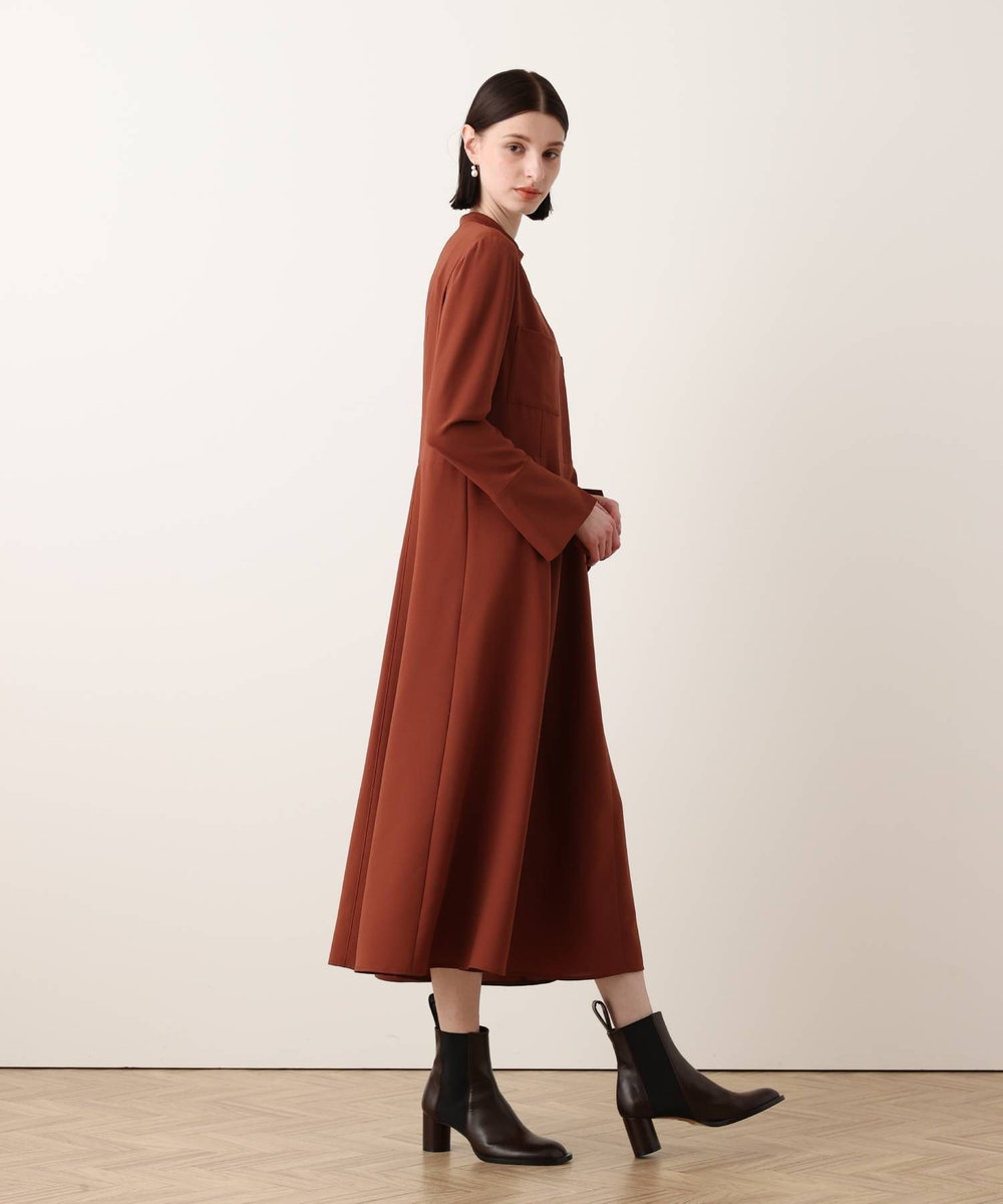 allureville アシンメトリーボウタイワンピース ブラウン (81)