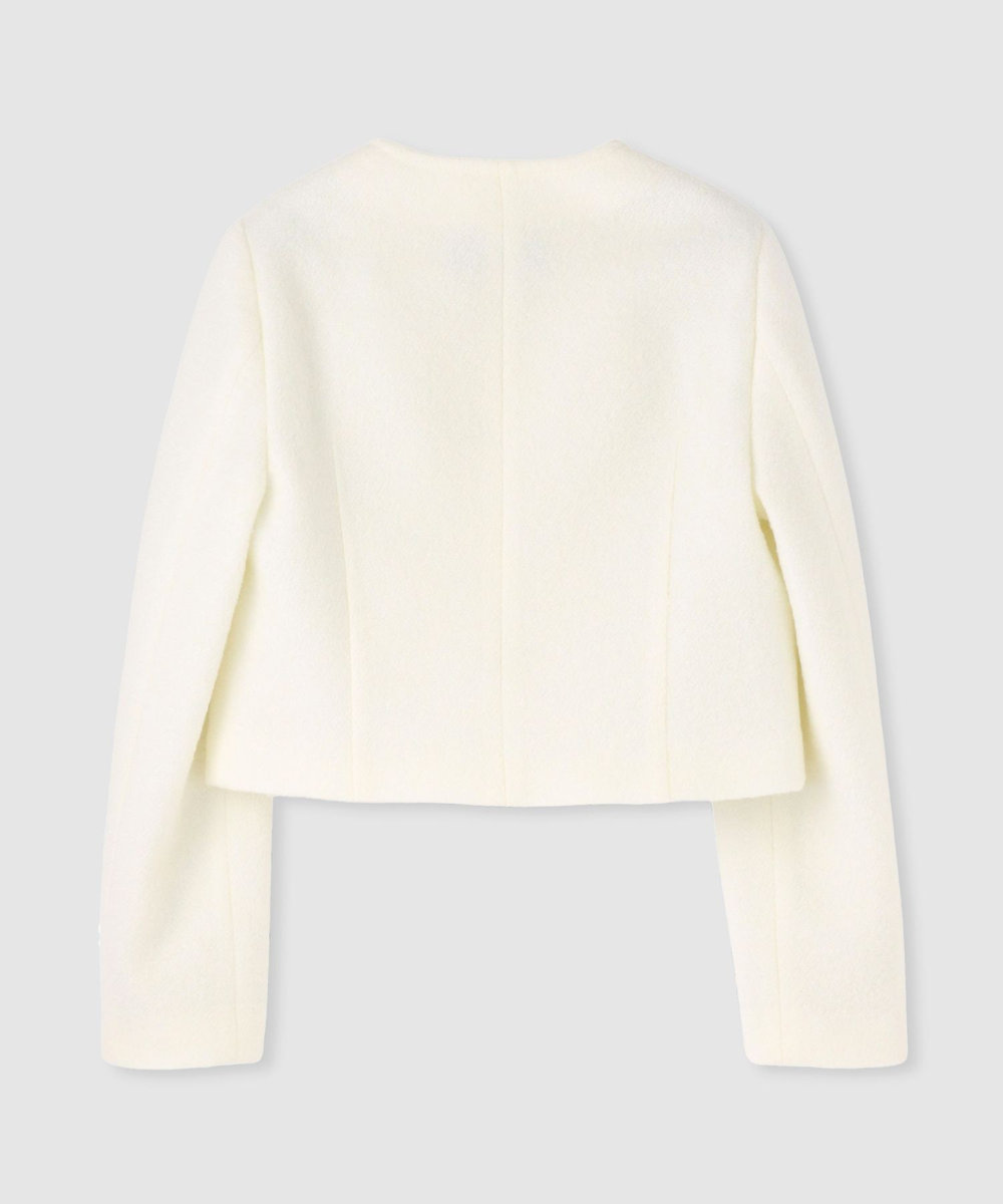 allureville ブークレーノーカラージャケット オフホワイト (02)