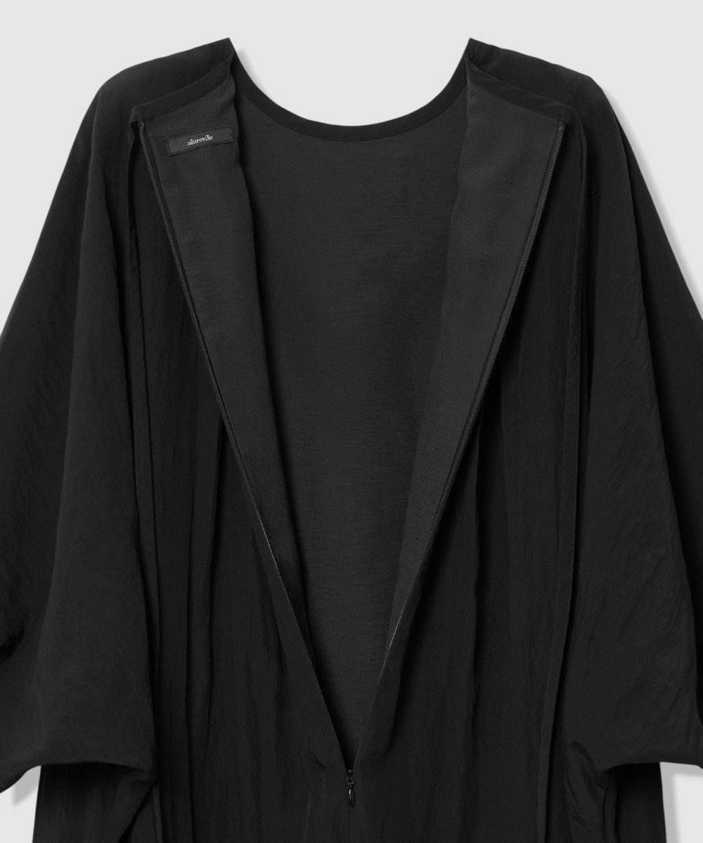 allureville 【ATELIER Line】リヨセルコクーンワンピース ブラック (95)