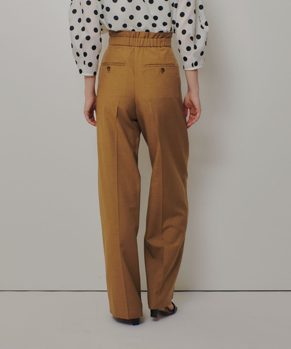 allureville ウェストタックデザインパンツ キャメル (84)