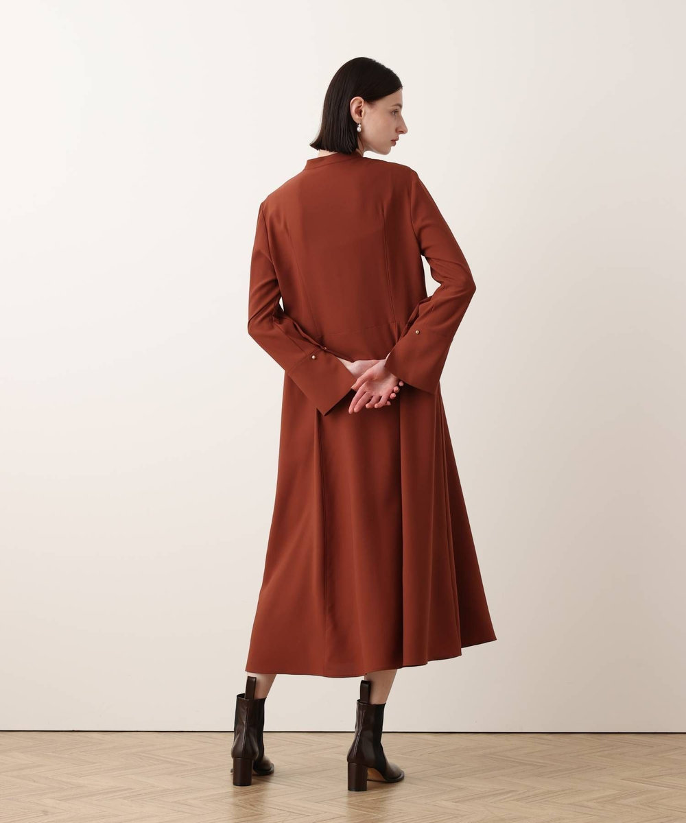 allureville アシンメトリーボウタイワンピース ブラウン (81)