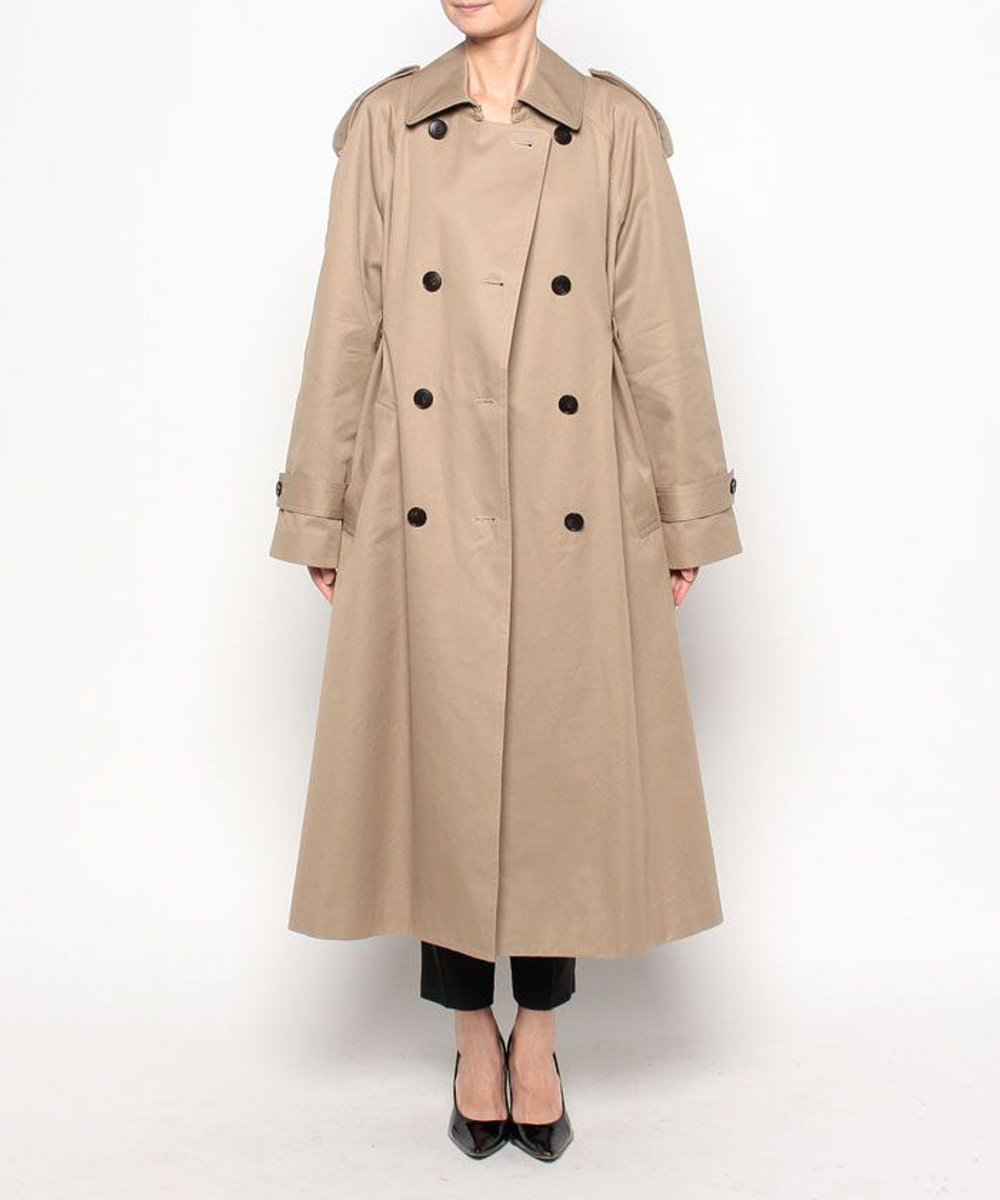 allureville FINXギャバトレンチコート ベージュ (11)
