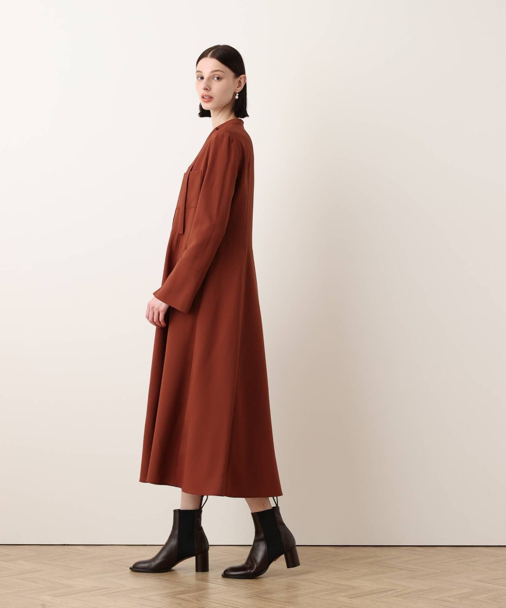 allureville アシンメトリーボウタイワンピース ブラウン (81)