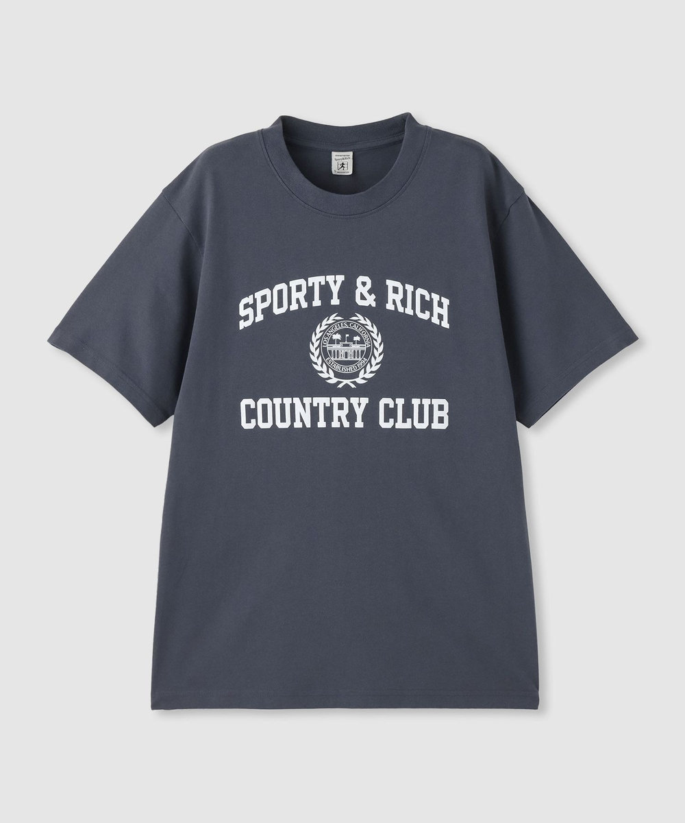 buying 【SPORTY&RICH(スポーティーアンドリッチ)】VARSITY SREST TSHIRT ネイビー (65)