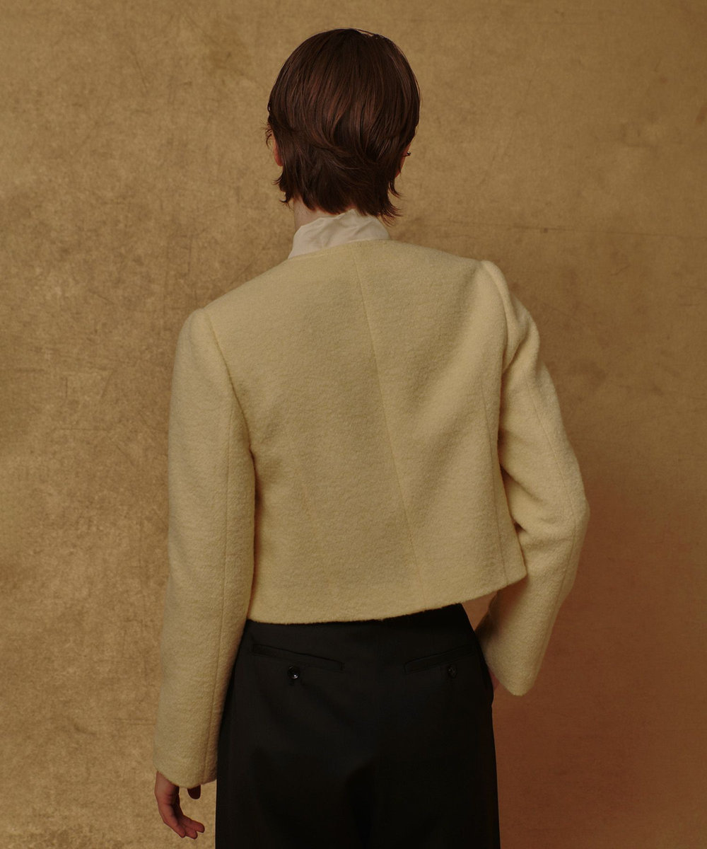 allureville ブークレーノーカラージャケット イエロー (21)