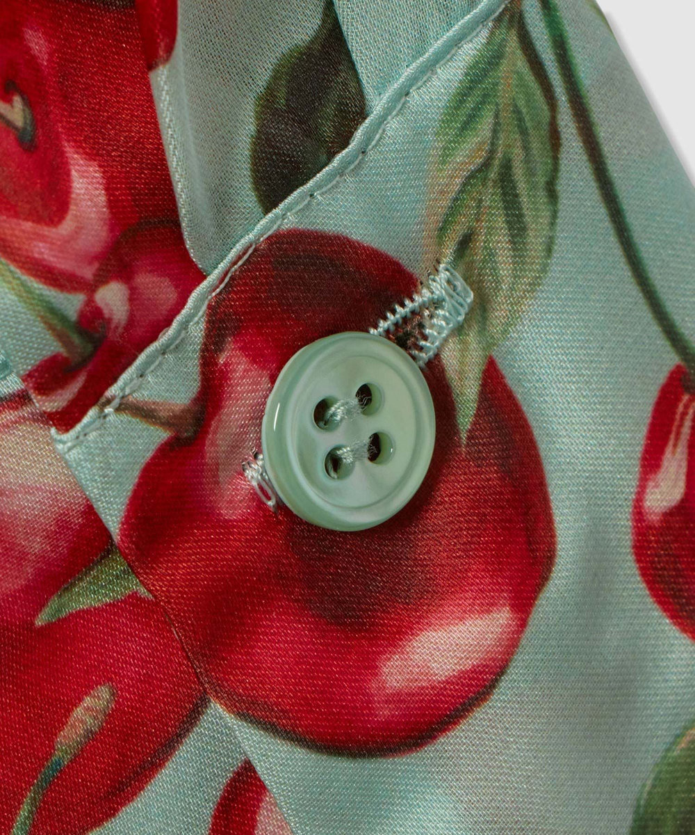 LOULOU WILLOUGHBY WEB限定【LOULOU WILLOUGHBY】LISAチェリープリント ボウタイブラウス サックス (63)