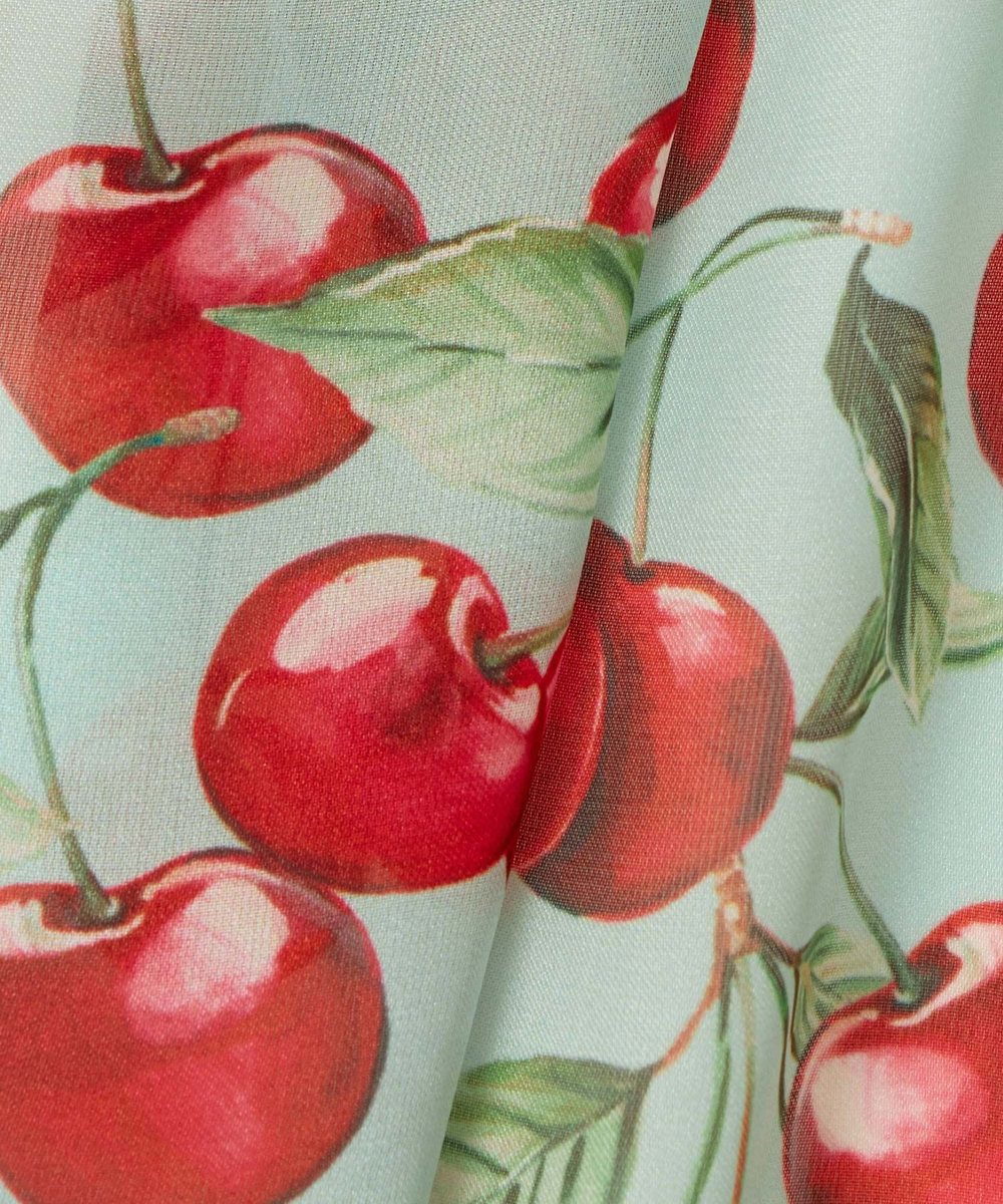 LOULOU WILLOUGHBY WEB限定【LOULOU WILLOUGHBY】LISAチェリープリント ボウタイブラウス サックス (63)