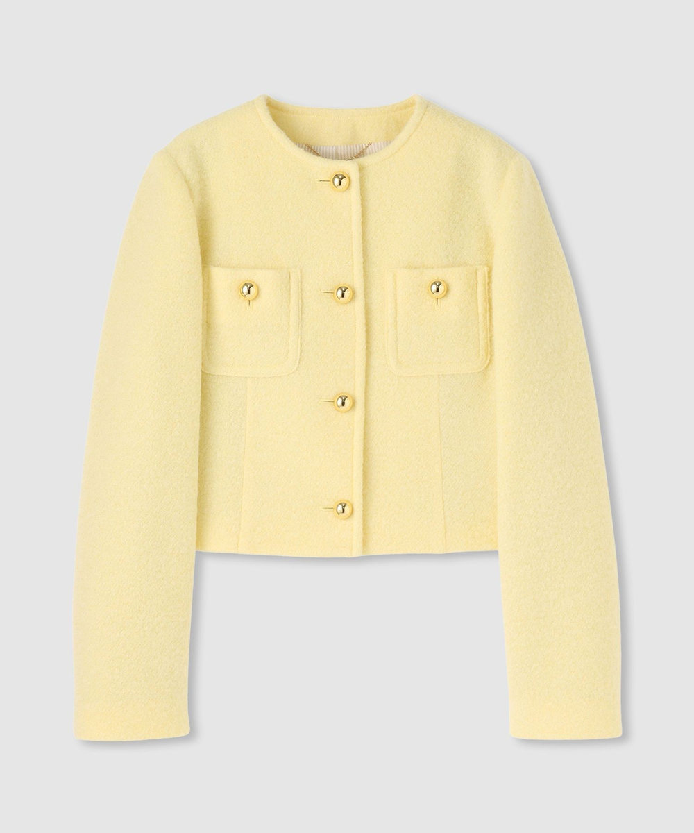 allureville ブークレーノーカラージャケット イエロー (21)