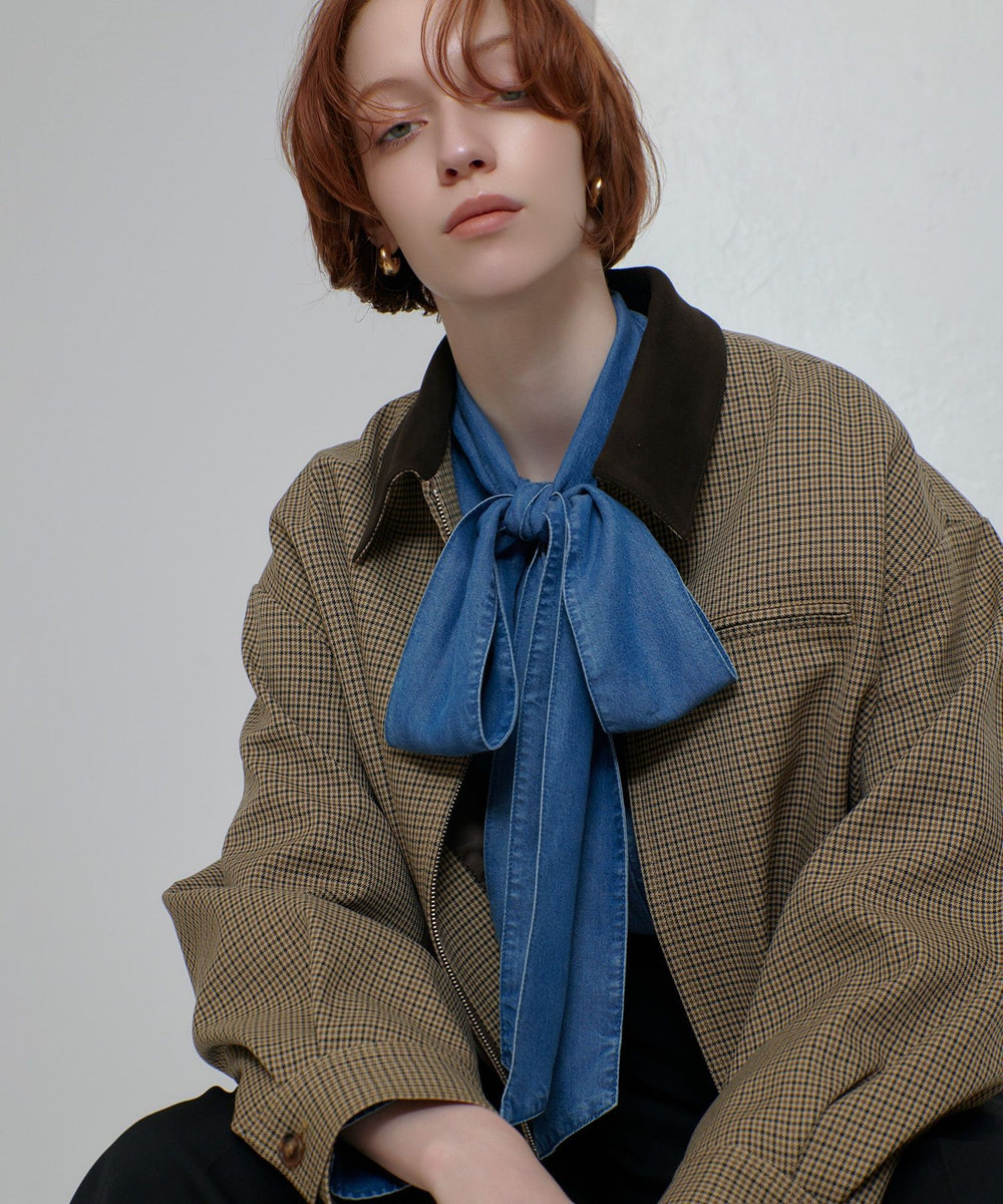 ステンカラーフォルムブルゾン フェイクレザーステンカラーブルゾン|allureville OFFICIAL SITE
