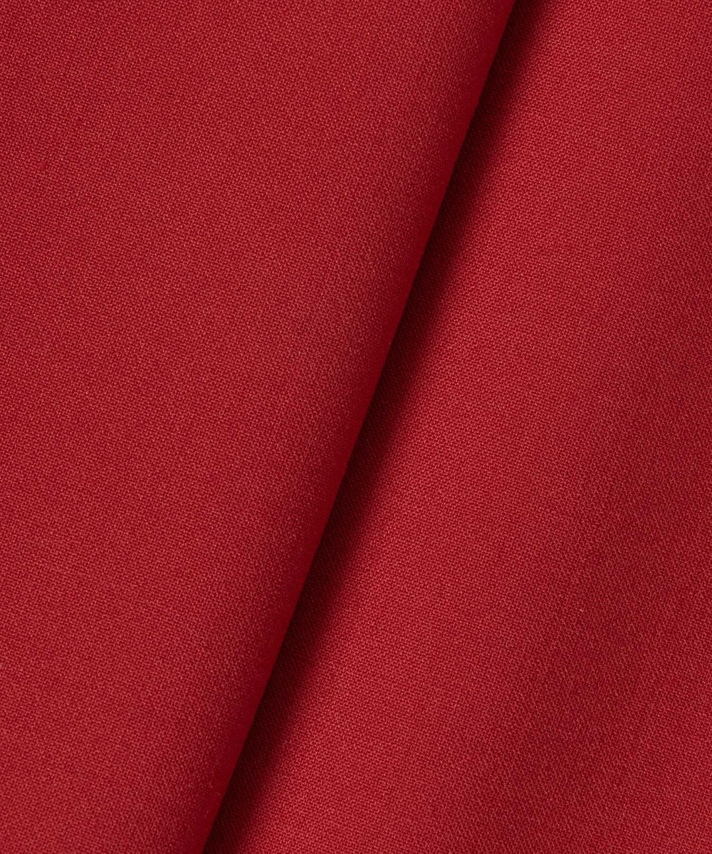 LOULOU WILLOUGHBY 【LOULOU WILLOUGHBY】ウール混ダブルクロスタイトスカート レッド (43)