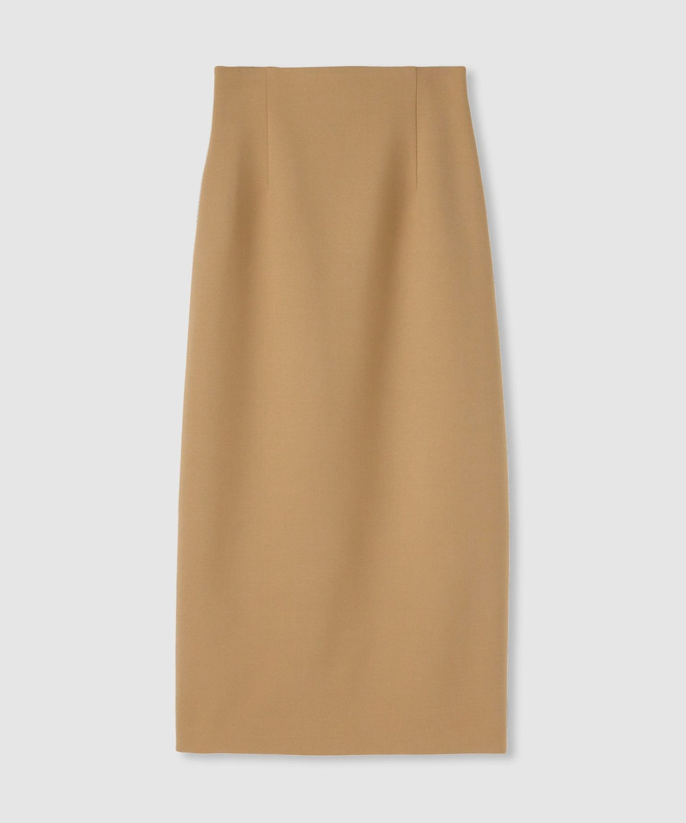 LOULOU WILLOUGHBY 【LOULOU WILLOUGHBY】ウール混ダブルクロスタイトスカート キャメル (84)