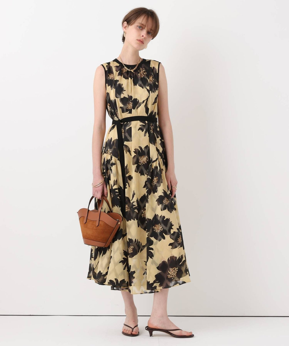 allureville BIG FLOWER シアードレス ベージュ (11)