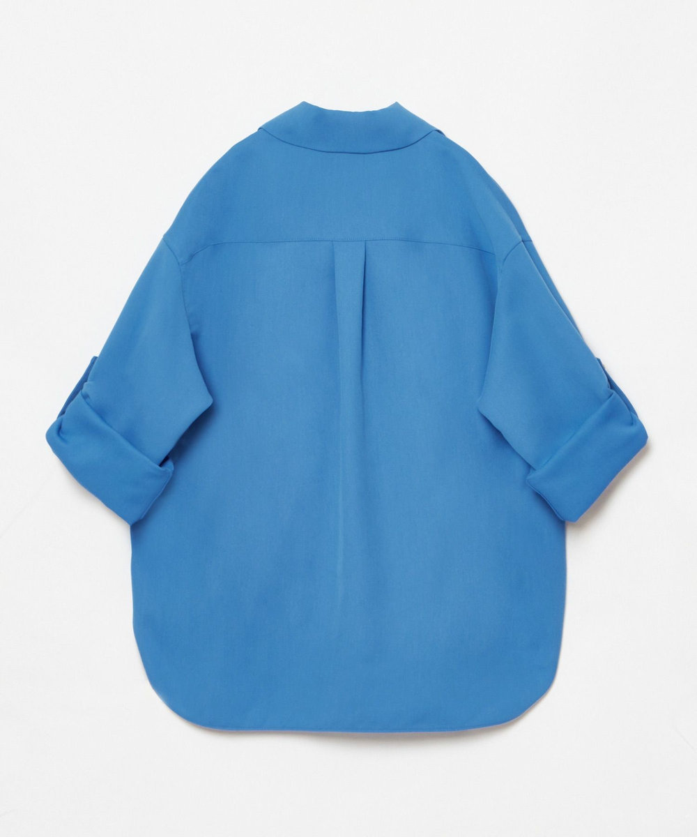 allureville CRISPYカルゼターンバックシャツ ブルー (61)