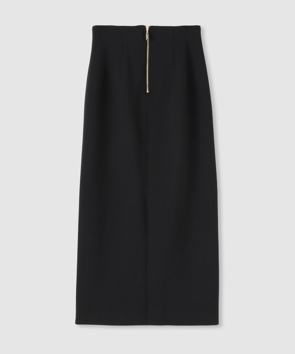 LOULOU WILLOUGHBY 【LOULOU WILLOUGHBY】ウール混ダブルクロスタイトスカート ブラック (95)