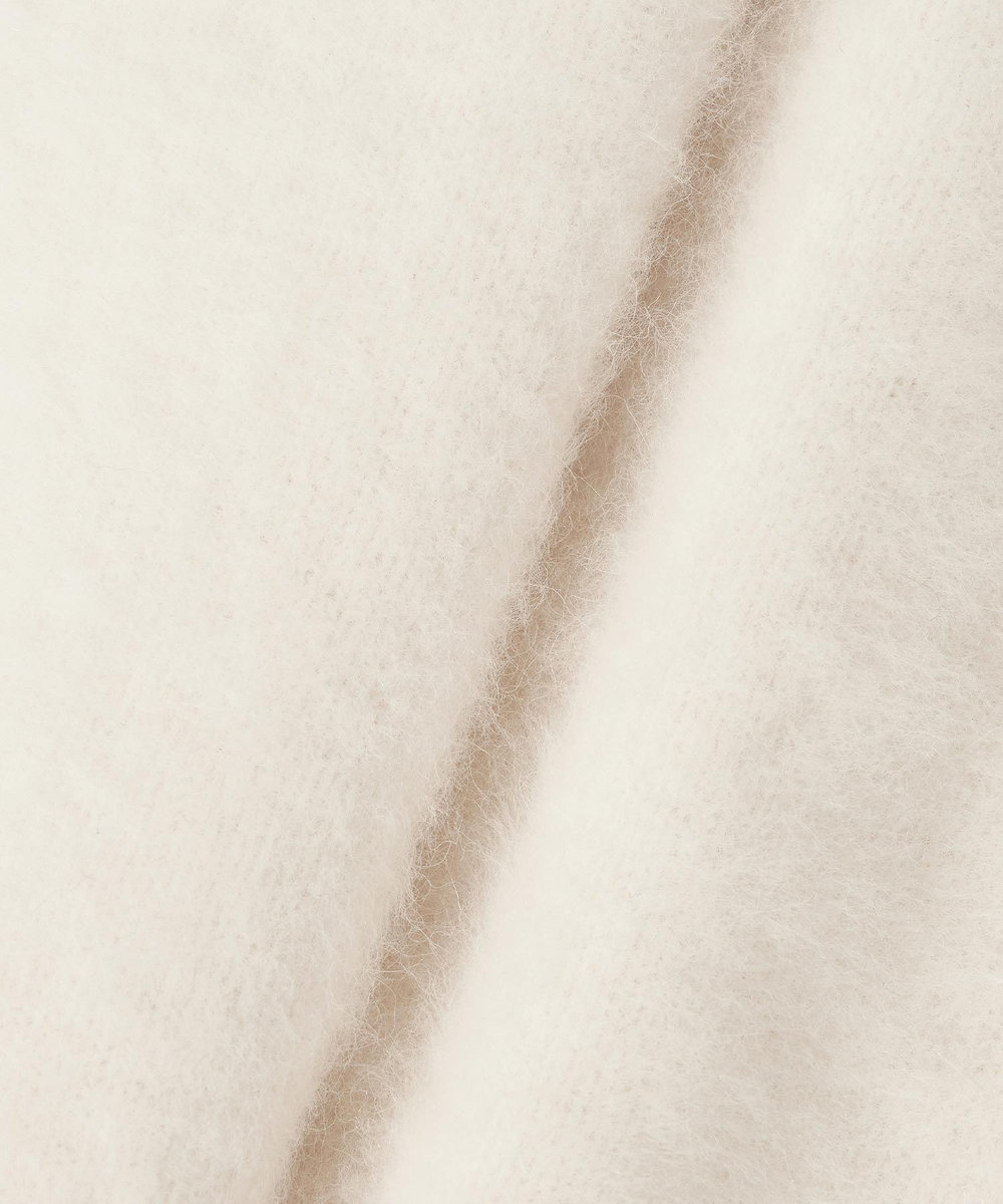 allureville WEB ルミネ別注 カシミヤブレンドファー加工半袖プルオーバー オフホワイト (02)
