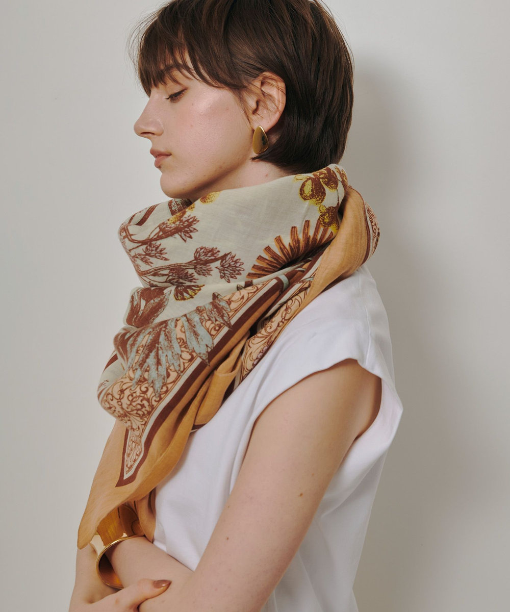 buying 【manipuri(マニプリ)】INDIA STOLE オレンジ (35)