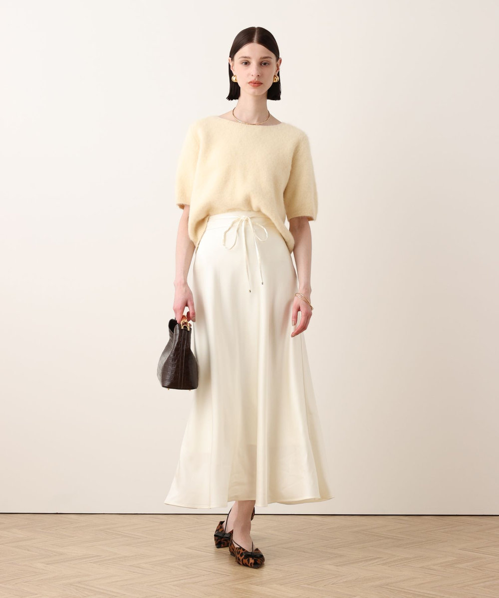 allureville WEB ルミネ別注 カシミヤブレンドファー加工半袖プルオーバー ライトイエロー (25)
