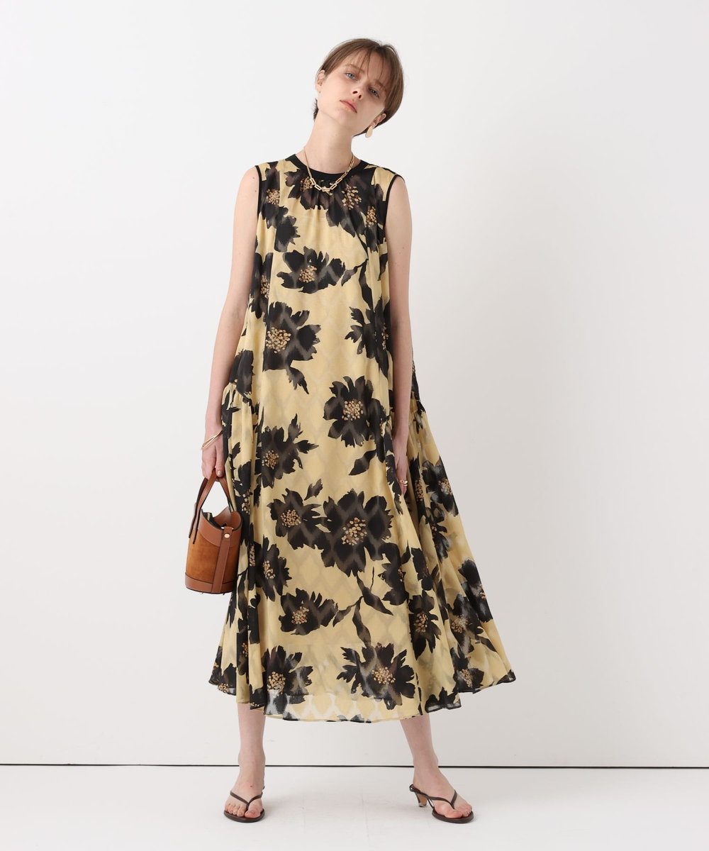 allureville BIG FLOWER シアードレス ベージュ (11)