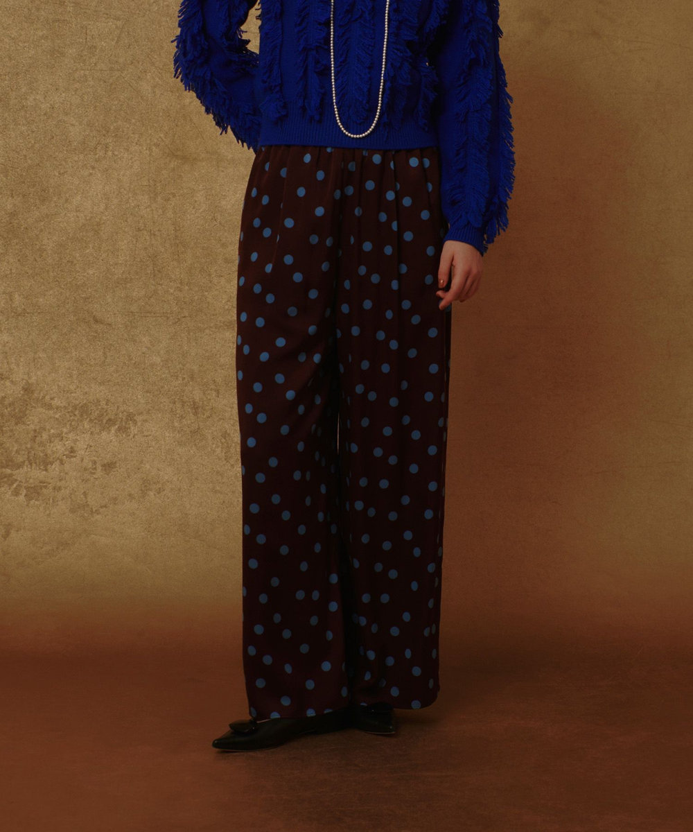 allureville コインドットイージーパンツ ブラウン系 (88)