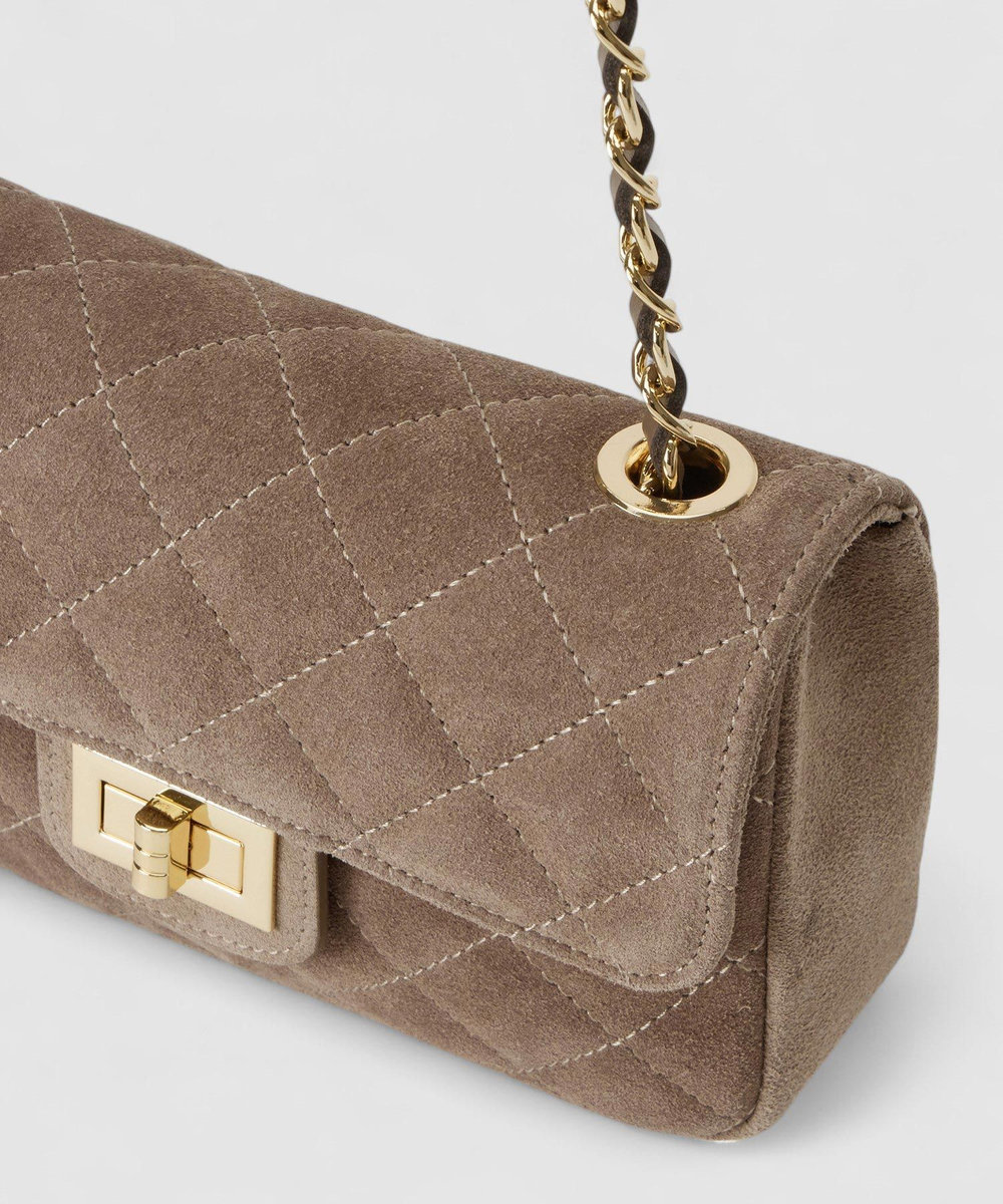 allureville キルティングチェーン ショルダーバッグ グレージュ (15)