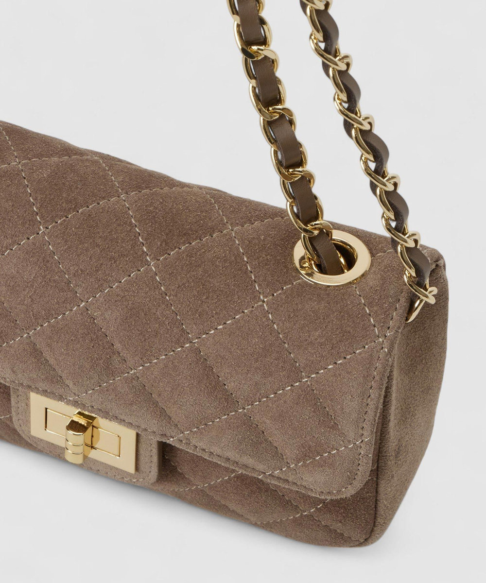 allureville キルティングチェーン ショルダーバッグ グレージュ (15)