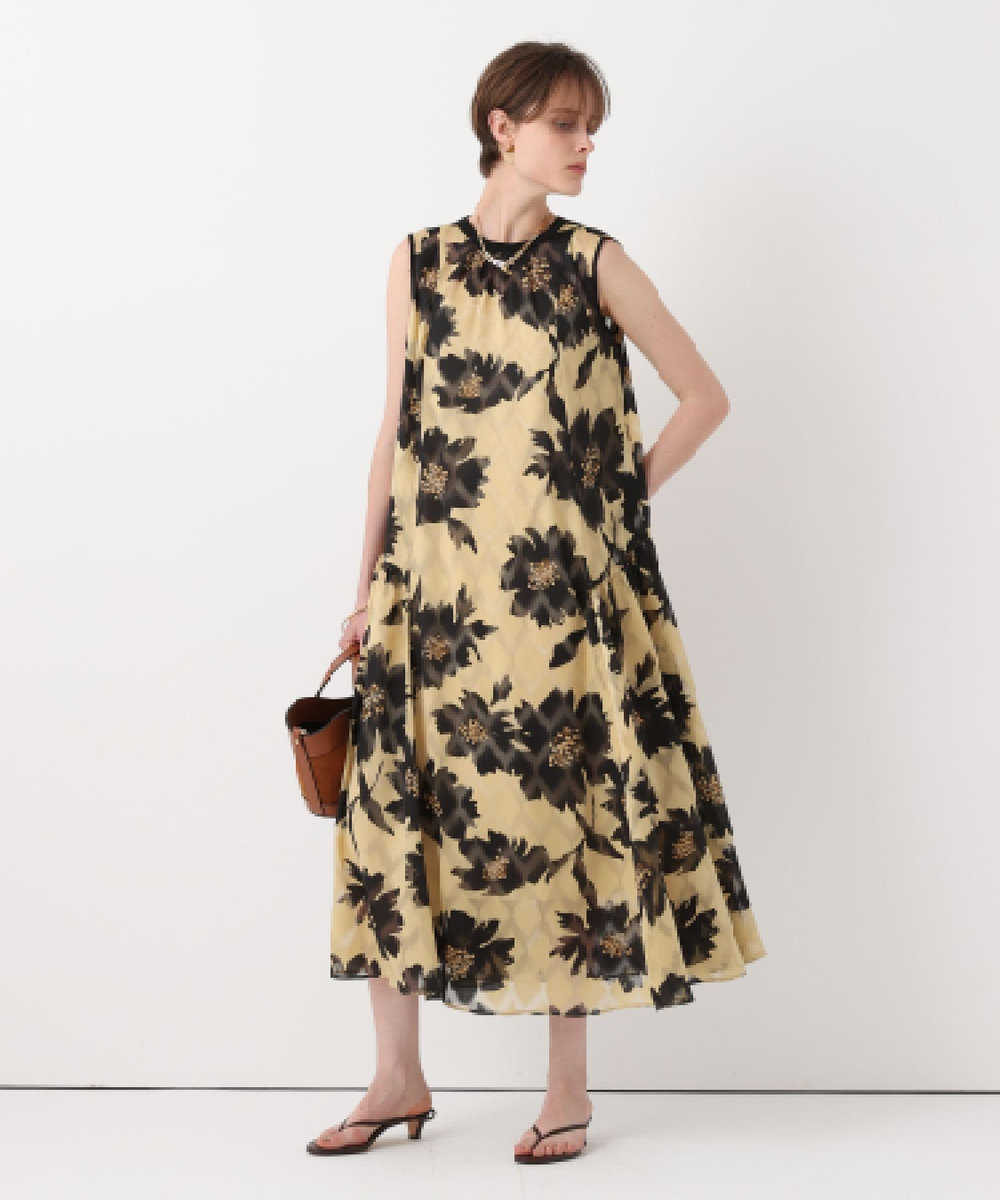 allureville BIG FLOWER シアードレス ベージュ (11)