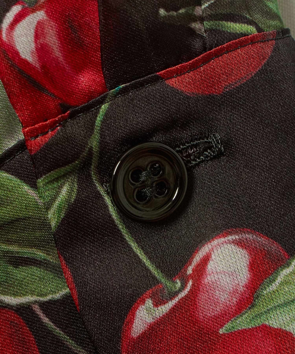 LOULOU WILLOUGHBY WEB限定【LOULOU WILLOUGHBY】LISAチェリープリント ボウタイブラウス ブラック (95)