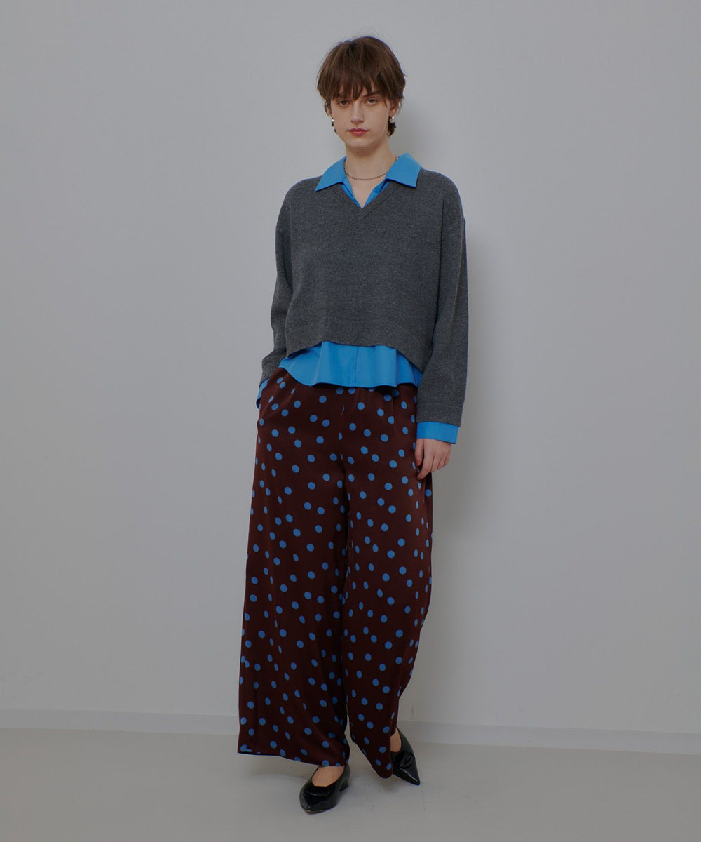 allureville コインドットイージーパンツ ブラウン系 (88)