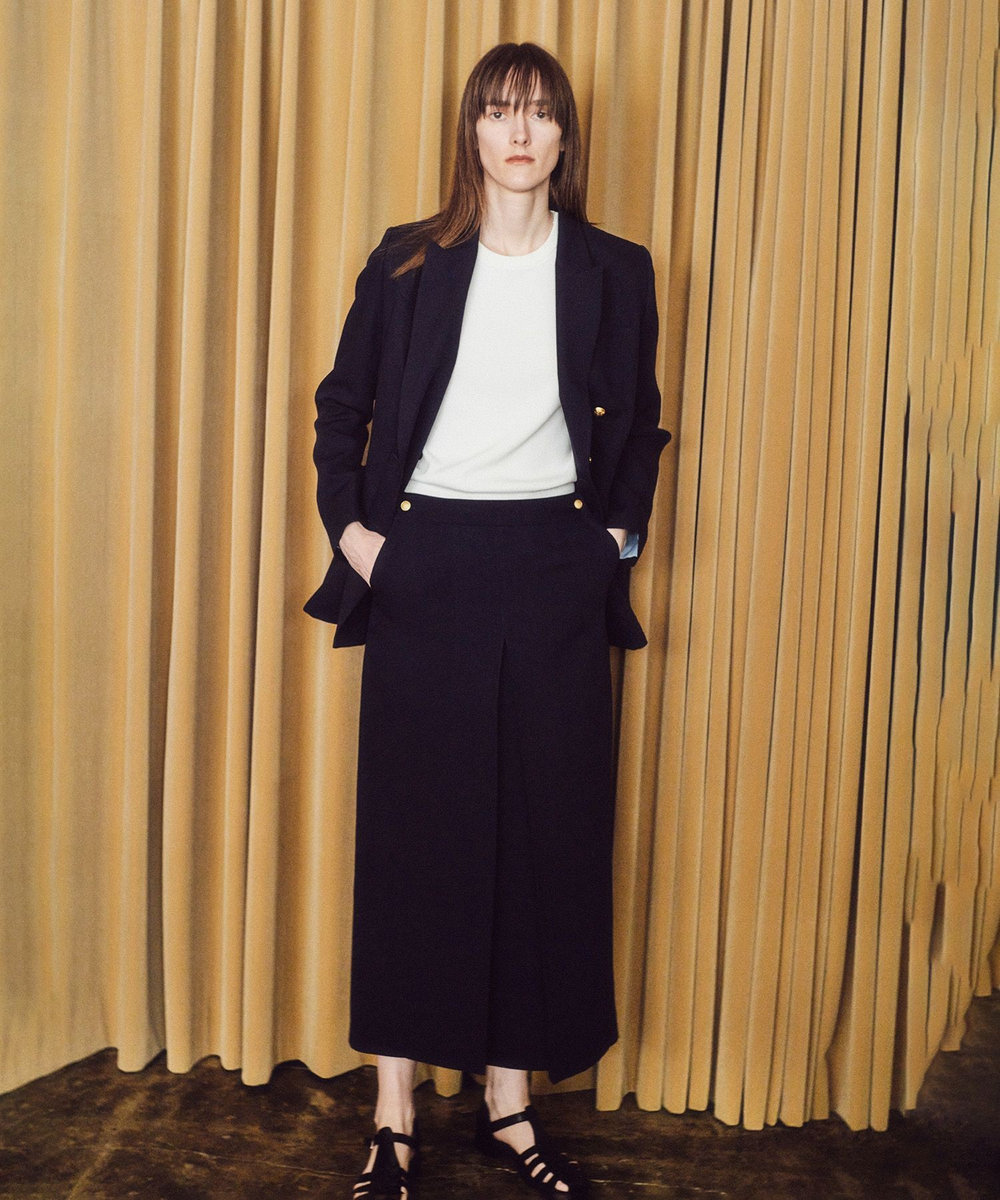 allureville ボックスプリーツペンシルスカート ネイビー (65)