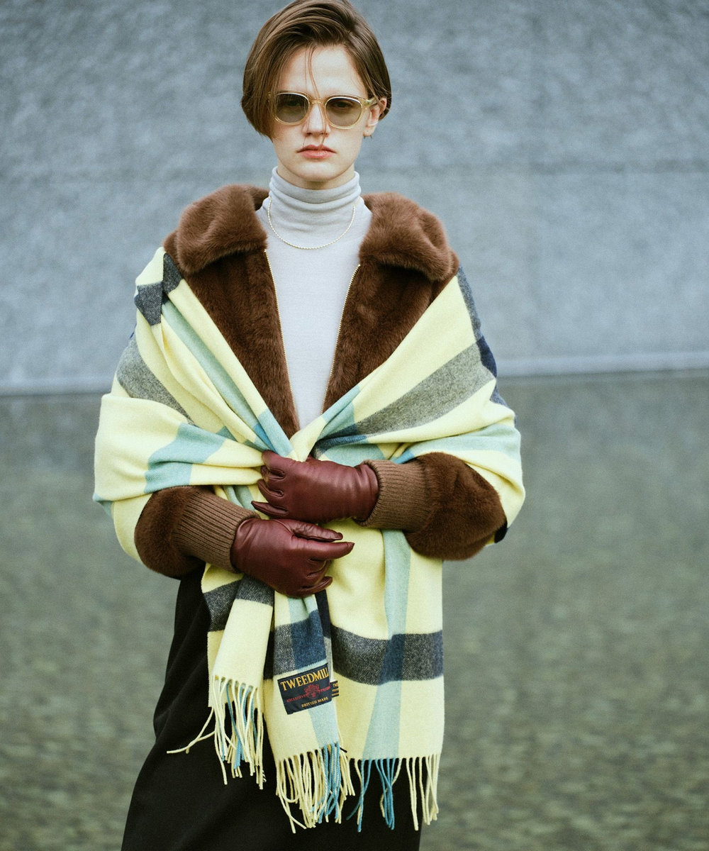 allureville フェイクミンクファーブルゾン モカ (85)