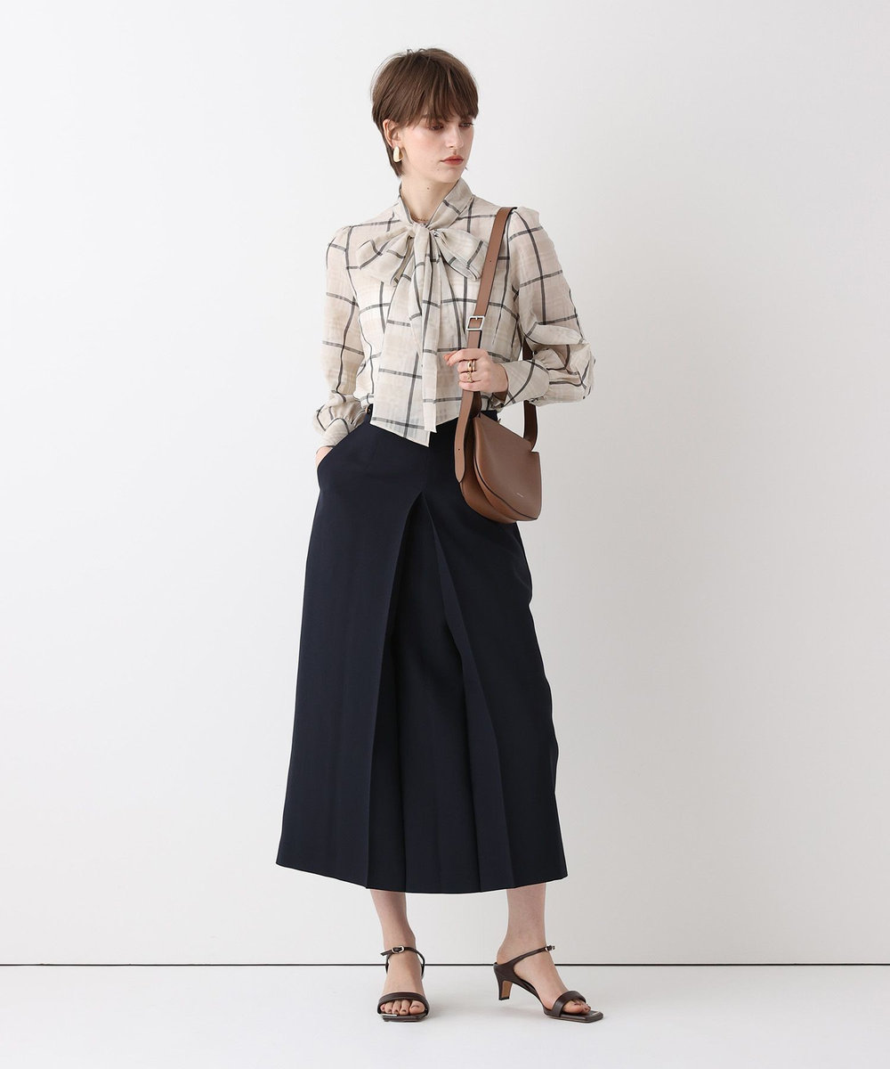 allureville ボックスプリーツペンシルスカート ネイビー (65)