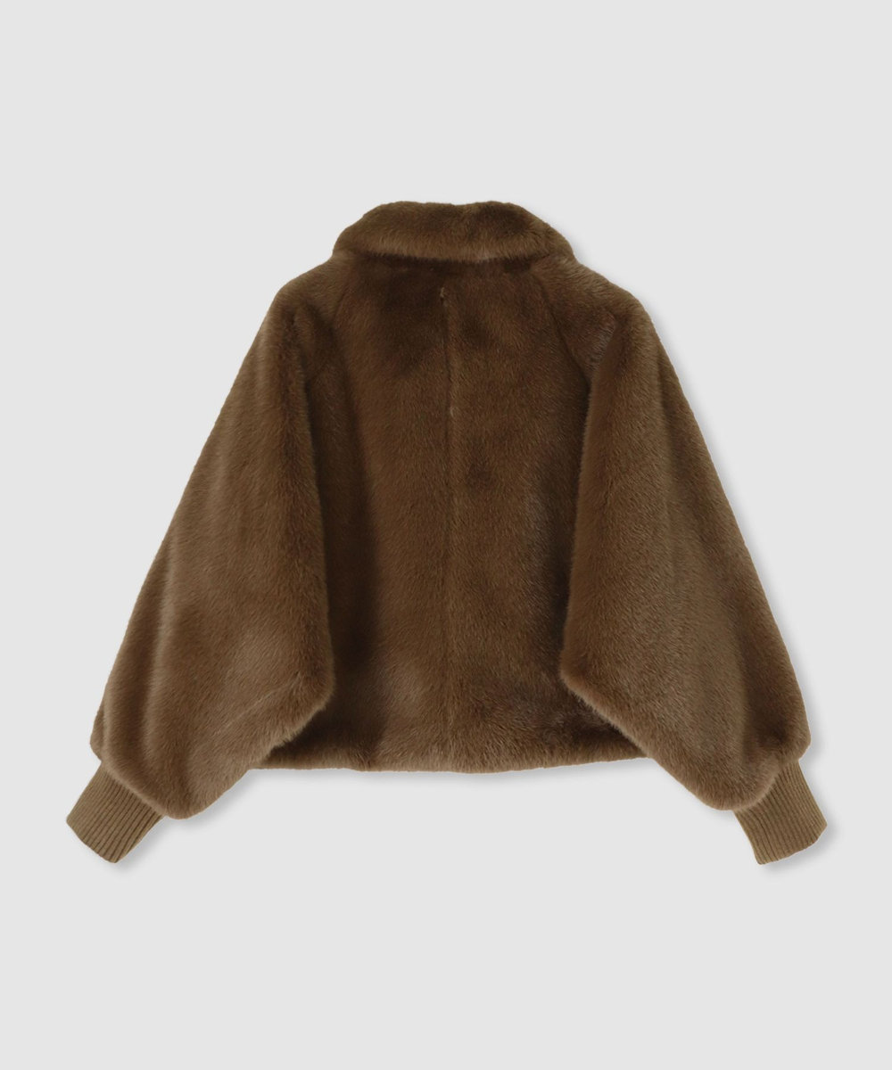allureville フェイクミンクファーブルゾン モカ (85)